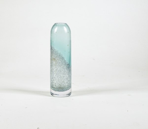 Vaso Art Deco in vetro di Murano soffiato verde, Italia, anni 20