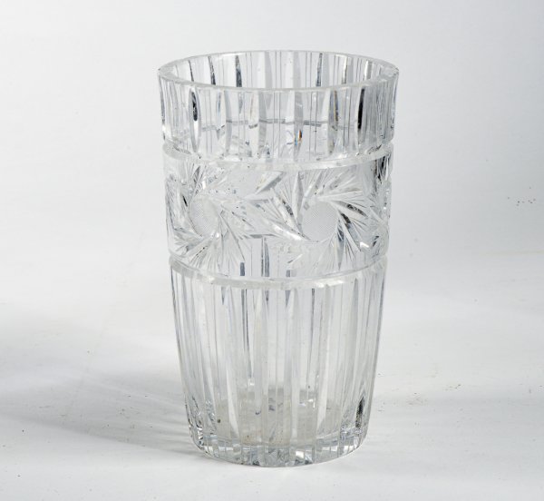 vaso in cristallo molato 