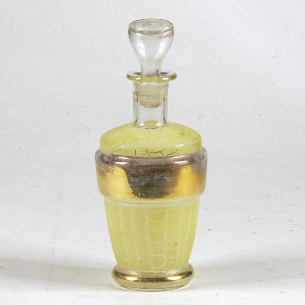 Bottiglia  da rosolio decorata e dorata vintage primo 900 