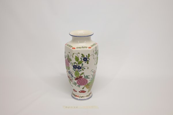 Vaso in ceramica con decoro stile Faenza Italia 1980