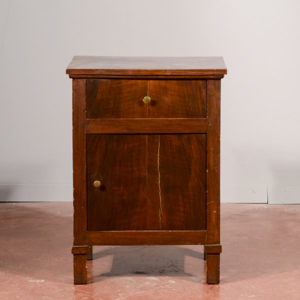 Comodino in legno di noce massello epoca 1800