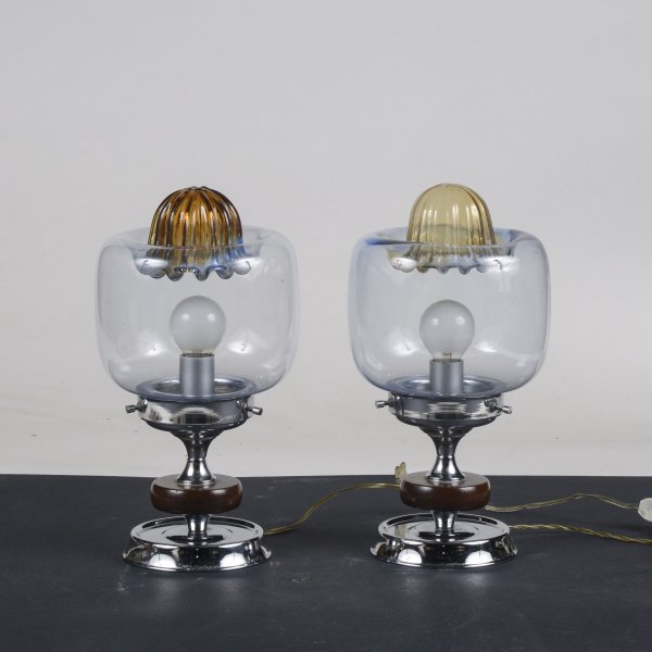 Coppia lampade abat-jours anni 70  