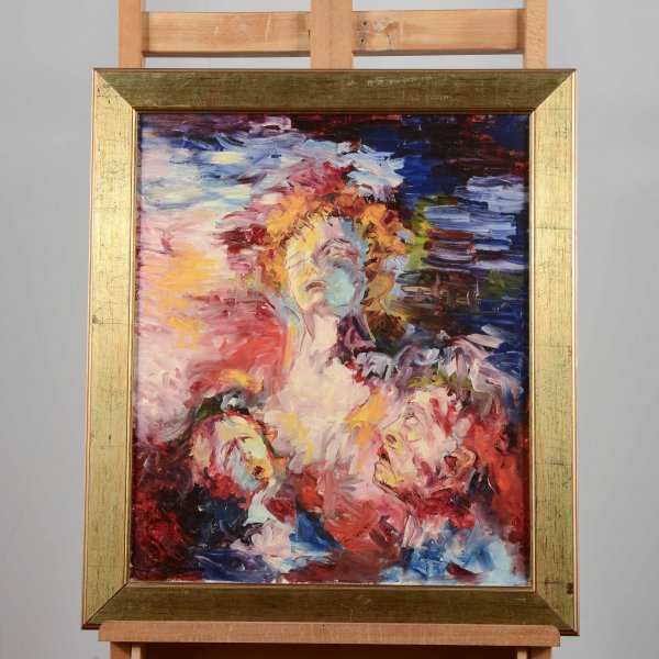 Quadro olio su tela di Carlo Eustacchi titolo Droga 