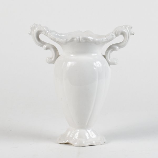 Vaso in ceramica bianca con 2 manici firmata Torino 