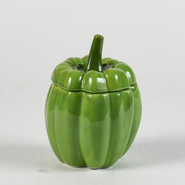 Vaso barattolo a forma di peperone verde 