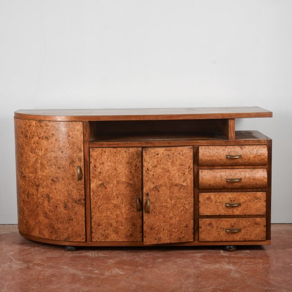 Credenza in radica art deco originale  mobile tv 