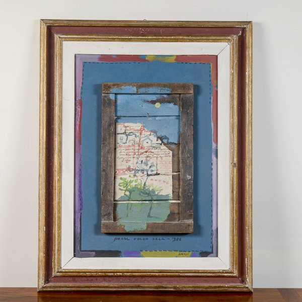 quadro olio su tela Manlio Bacosi tecnica mista