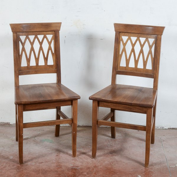coppia sedie vintage in legno massello 