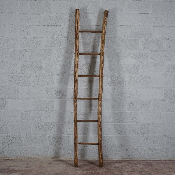 scala antica in legno  a pioli Italia  XX secolo 