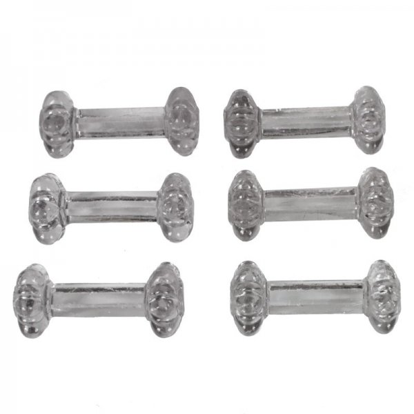 6 POGGIA POSATE DA TAVOLA IN VETRO EPOCA PRIMA METË DEL '900