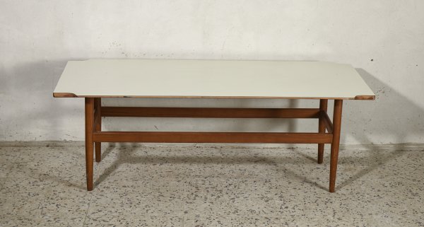 Tavolino da salotto basso bianco vintage Italia 1960