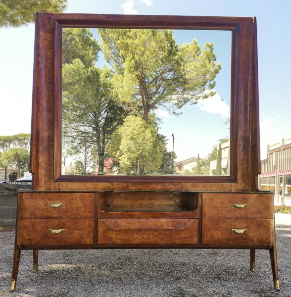 Consolle toletta con specchiera  design  Vittorio Dassi  1950
