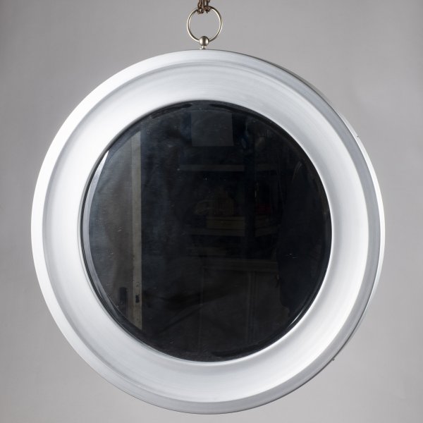 specchio da appendere specchiera rotonda con vetro molato e cornice in metallo