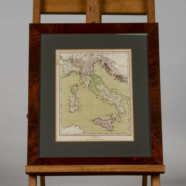 quadro con cornice stampa italia cartina