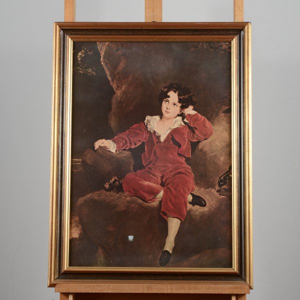 Quadro stampa su tela bambino fanciullo seduto stile 800  di Thomas Lawrence